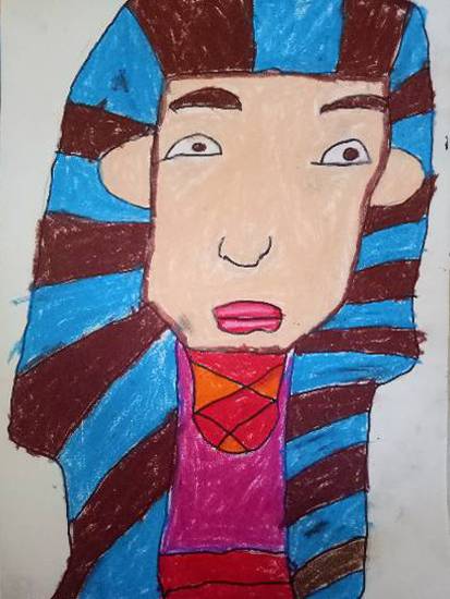 Painting by Aarav Kanekar - Egyptian mummy cascade