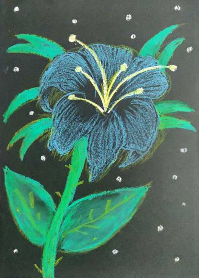Painting by Ananya Satish Pisharody - Flower