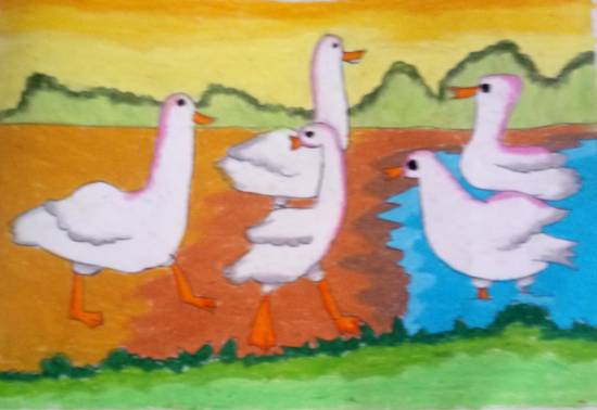 Paintings by Antara Shivram Desai - Duck group
