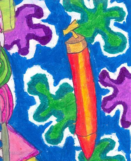 Painting by Antara Shivram Desai - Holi