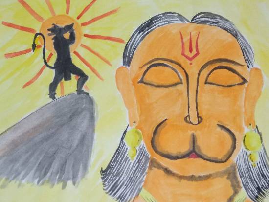 Painting by Arpita Bhat - Pavanputra Hanuman