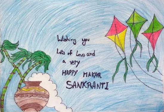 Painting by Arnav Alok - Sankranti
