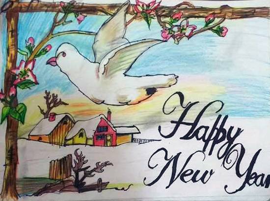 Paintings by Arnav Alok - Happy New Year