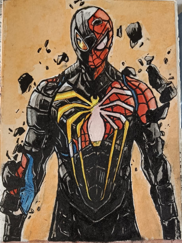 Painting by Arnav Alok - Spider man