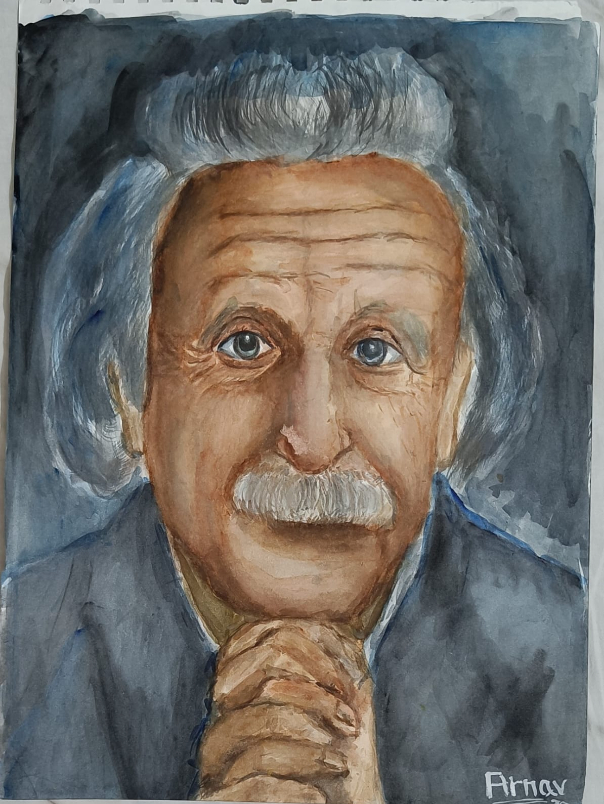 Painting by Arnav Alok - The thinker