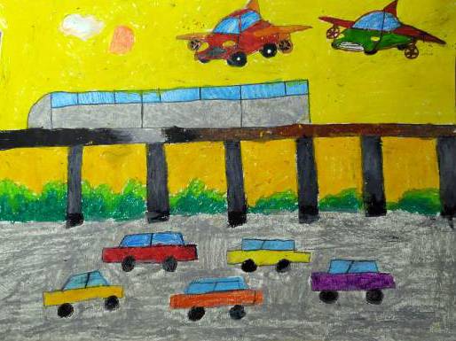 Painting by Indraneel Naik - Future transportation