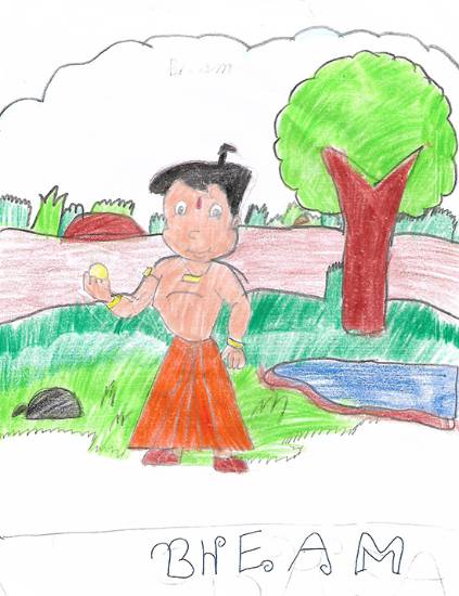 Painting by Isha Bhattacharjee - Bheem 1