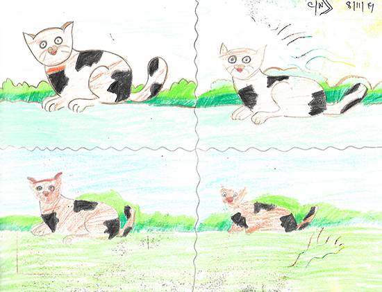 Painting by Isha Bhattacharjee - Cats
