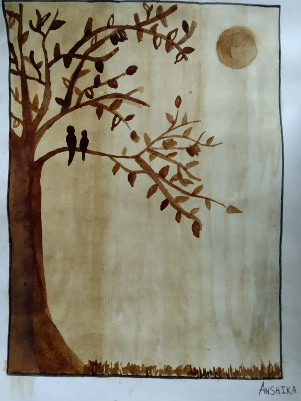 Painting by J S Anshika - Beautiful night