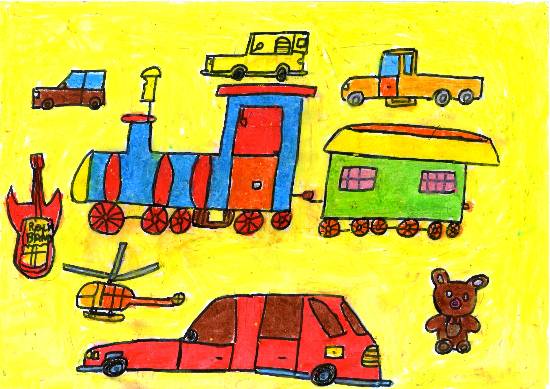 Painting by John P Anson - My toys