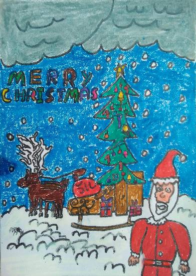 Painting by John P Anson - Christmas card