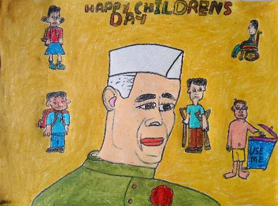 Painting by John P Anson - The Children Day