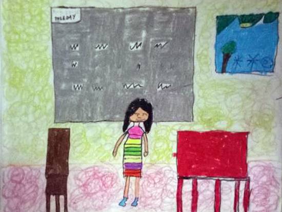 Painting by Purbbi Prasad Gaonkar - My classroom