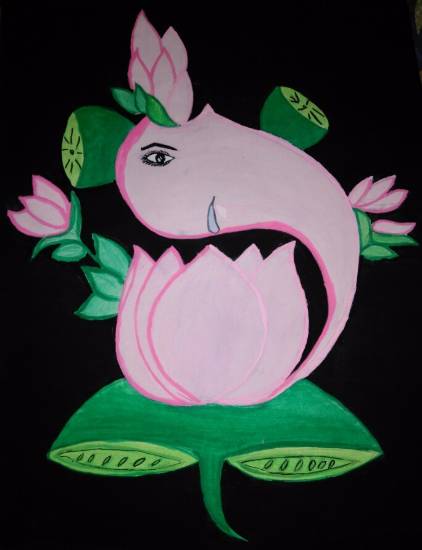 Painting by Ravi Kumar - Ganesha