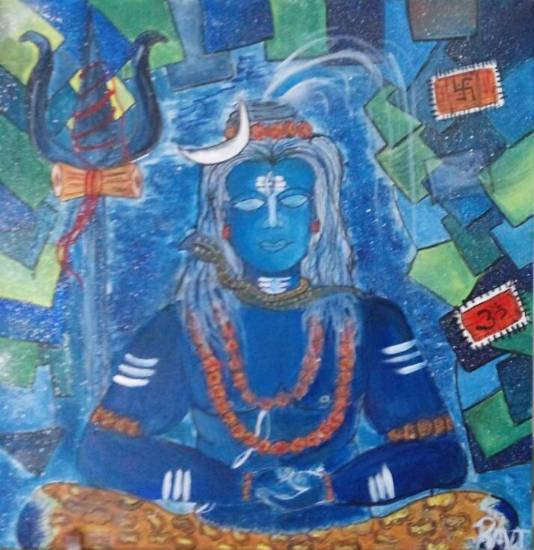 Painting by Ravi Kumar - Shiva
