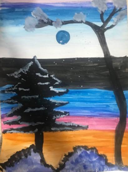 Painting by Ruhani Sarit Haria - Silent night