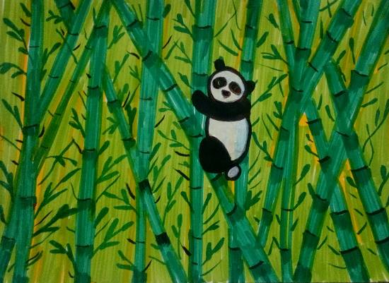 Painting by Thiyakshwa Sureshkumar - Bamboo Forest