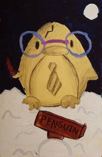 Painting by Vrisha Milind Jhaveri - Penguin