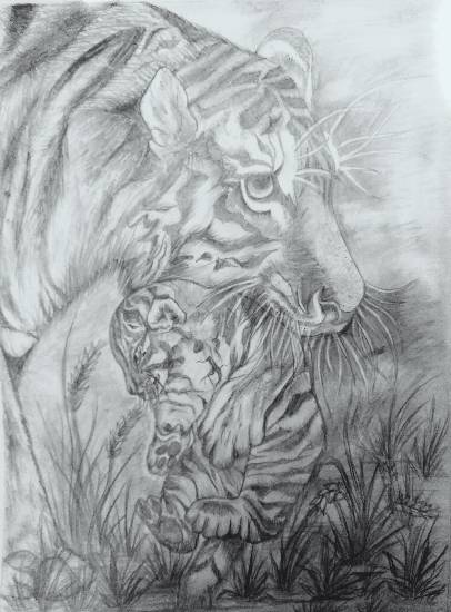 Painting by Uma Maharana - Mother's love