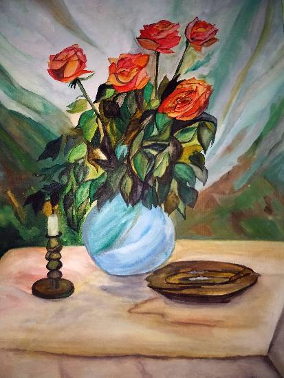 Painting by Nisha Sah Gangola - Center Piece