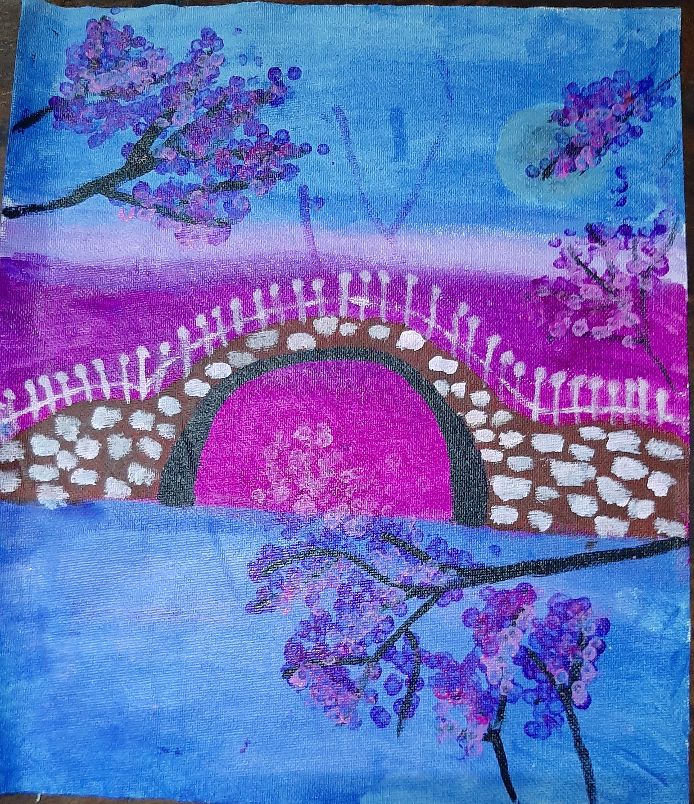Painting by Aarna Kalra - Over the bridge