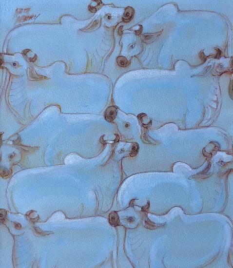 Painting by Natubhai Mistry - Untitled - 69