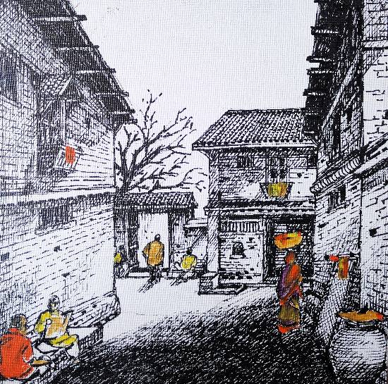 Painting by Natubhai Mistry - Untitled - 13