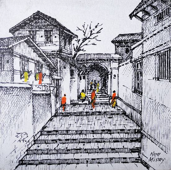 Painting by Natubhai Mistry - Untitled - 9