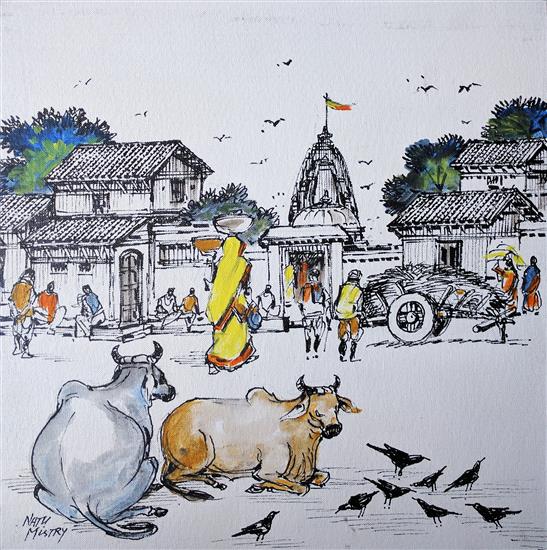 Painting by Natubhai Mistry - Untitled - 85