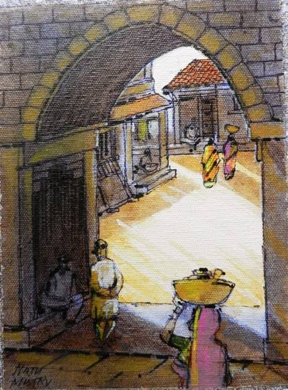 Painting by Natubhai Mistry - Daravaja