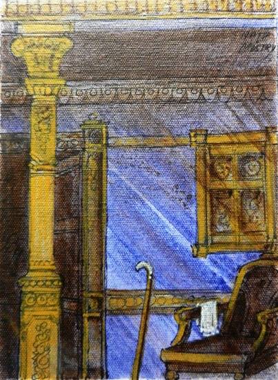 Painting by Natubhai Mistry - Resting Chair