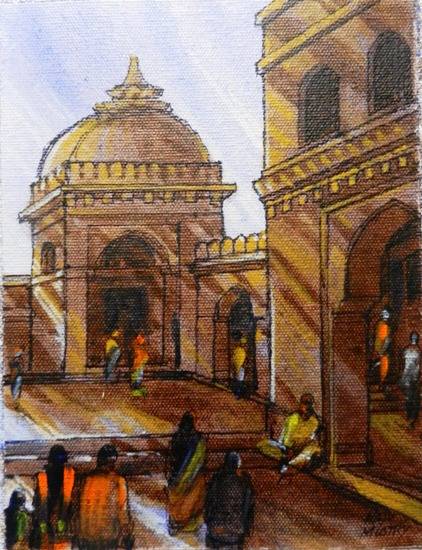Painting by Natubhai Mistry - Temple Unit