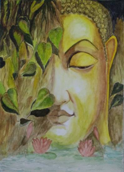 Paintings by Mrudula Bapat - Gautam Budhha