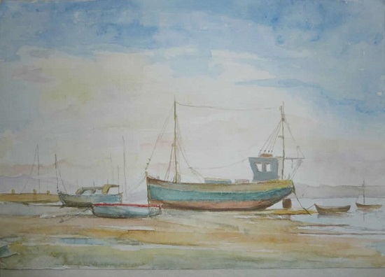 Painting by Mrudula Bapat - Resting Time