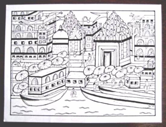 Painting by Girijaa Upadhyay - Varanasi