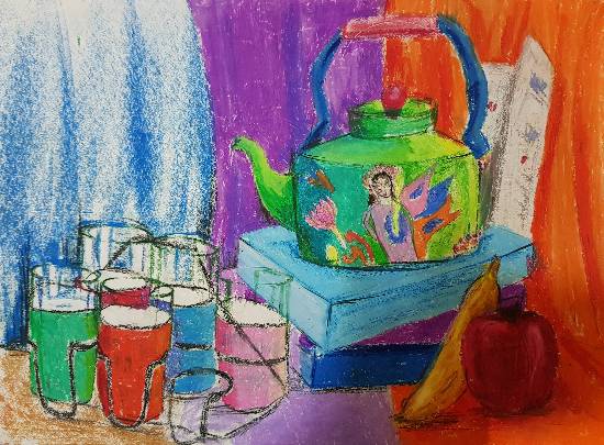 Painting by Mehek Gaurav Maini - Still life - Breakfast Time
