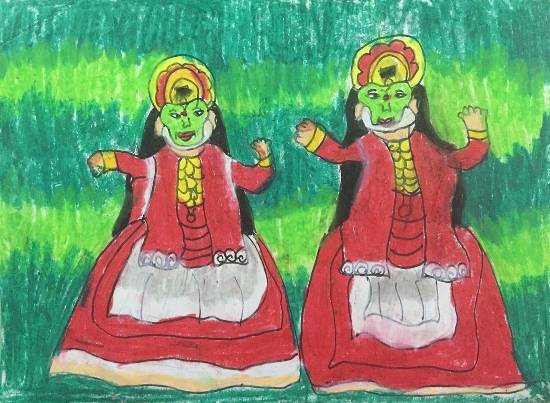Painting by Aabha Ashutosh Karle - Kathakali