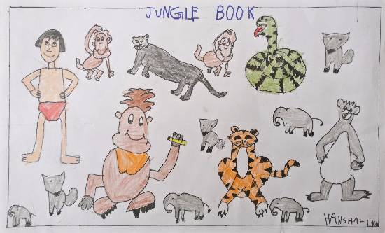 Painting by Hanshal Banawar - My favorite cartoon characters