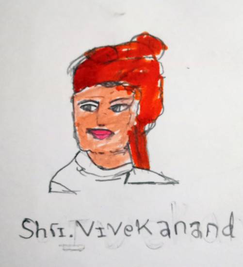 Painting by Dhaval Mawal - Swami Vivekananda