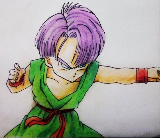 Painting by Pranav Tyagi - Trunks from dragon ball z