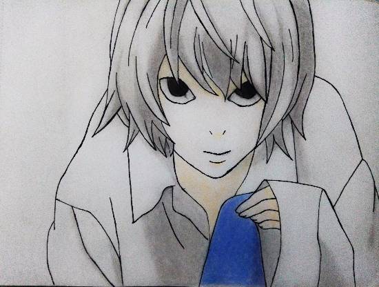 Painting by Pranav Tyagi - Near from death note