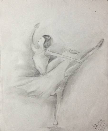 Painting by Simran Kaur - Ballerina
