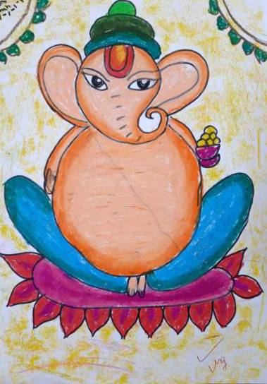 Painting by Asmi Chirag Shah - Ganesha