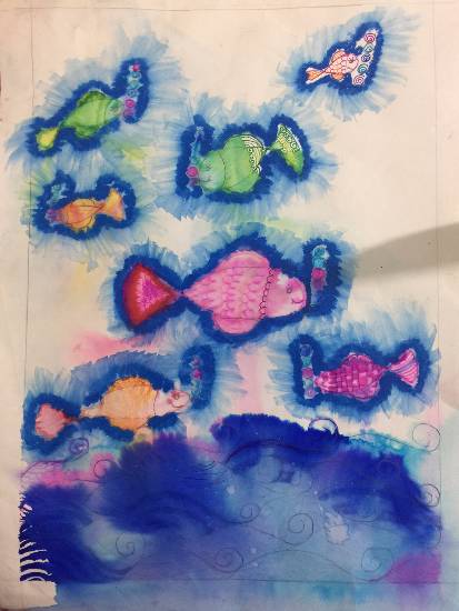 Painting by Deeva Sajith Abraham - Doodle n Bubbles - 2
