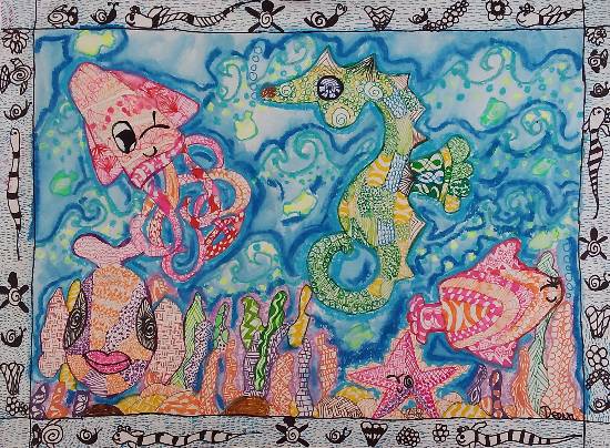 Painting by Deeva Sajith Abraham - Water is life