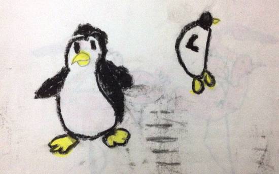 Painting by Dhanishta Devendra Suryavanshi - Penguin