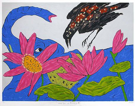 Paintings by Amit Ambalal - Cuckoo Crow II
