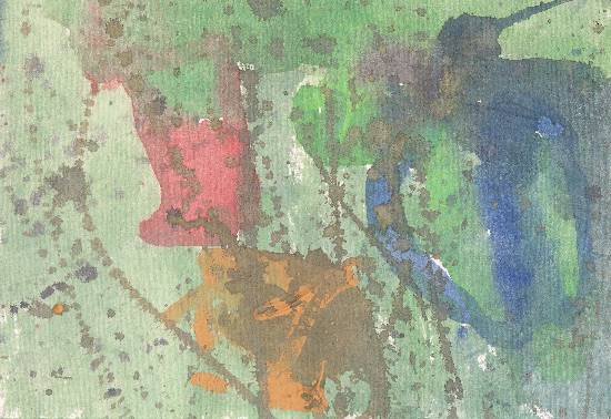 Painting by Ira Bandekar - Wild Tiger Waiting for his Strike