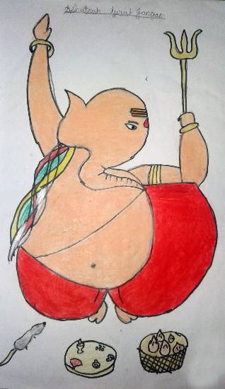 Painting by Ashutosh Jangam - Ganesha