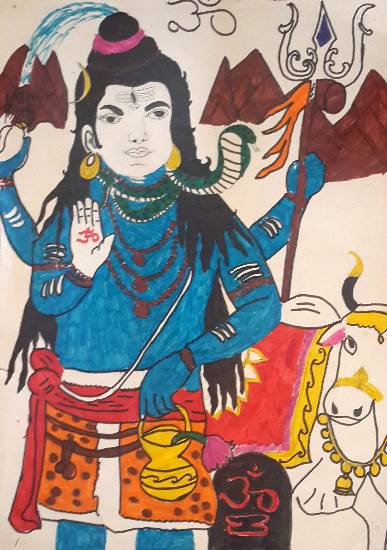 Painting by Jobanpreet  - Bhole Shankar